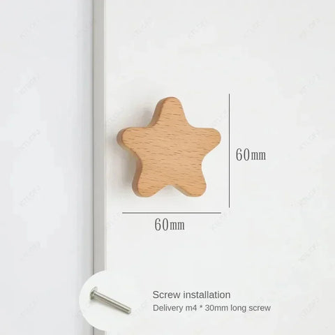 Wooden Shape Cabinet Knobs for Kids - Safe and Durable! Teeny Pandas