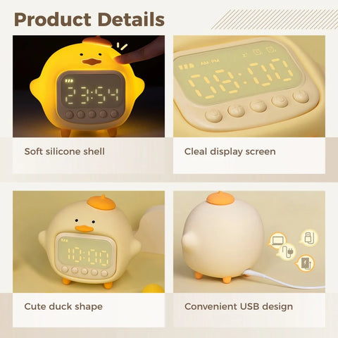 Duck Alarm Clock - With Soft Night Light