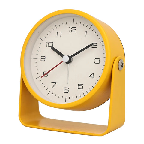 Creative Metal Small Alarm Clock - Minimalist Silent Desktop Clock