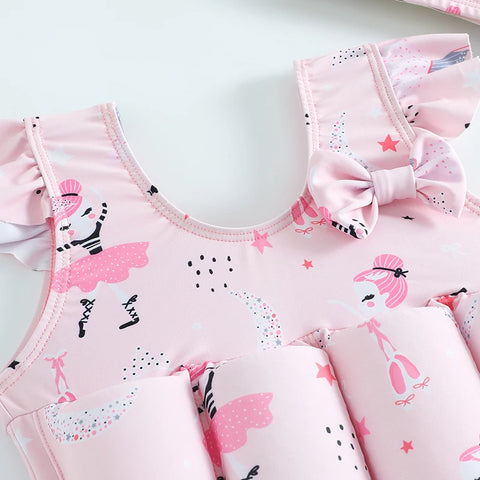 Ballerina Floating Swimsuit with Adjustable Buoyancy - For Safe Water Play Teeny Pandas