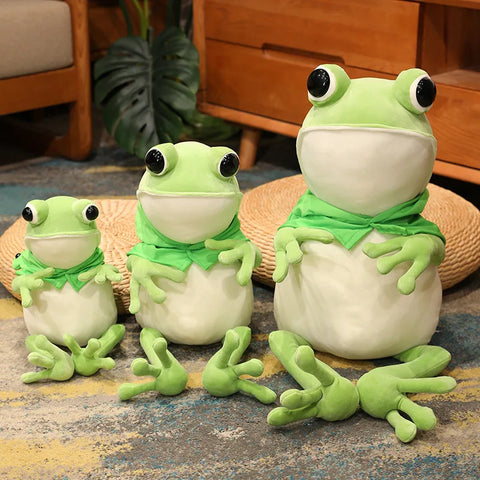 Kawaii Cloak Frog Plush Toy – Soft Stuffed Animal Hug Pillow