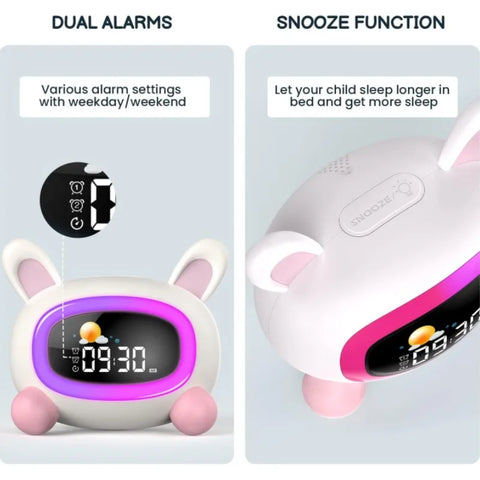 Kids Alarm Clock - With Sleep Training and Sound Machine
