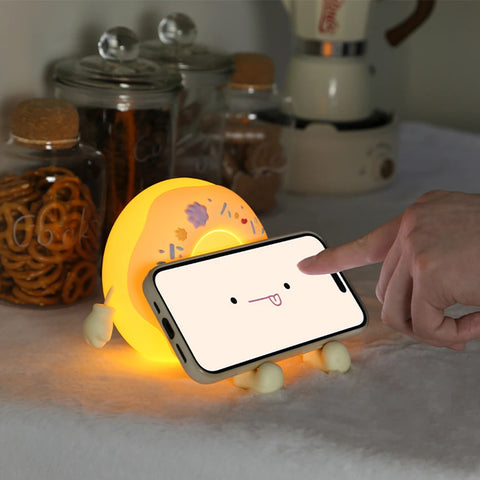 Adorable Donut Lamp - Silicone LED Night Light