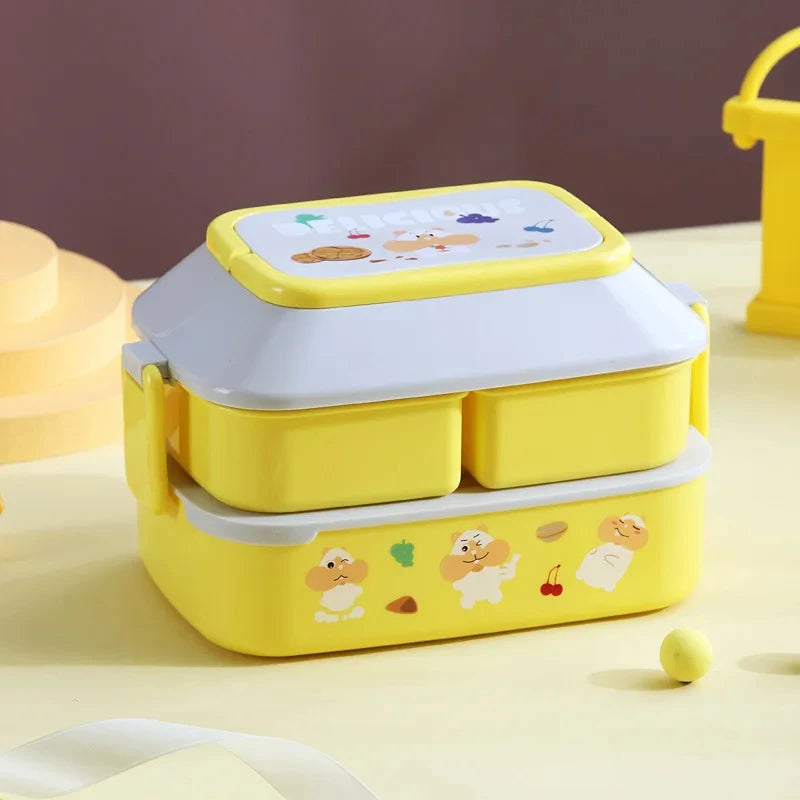 Large-Capacity Bento Lunch Box - Pack Fun, Freshness, and Flavor in Every Bite! Teeny Pandas