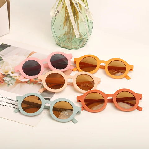 Round Frame Kids Sun Protect Sunglasses - Stylish, Safe & Durable Teeny Pandas