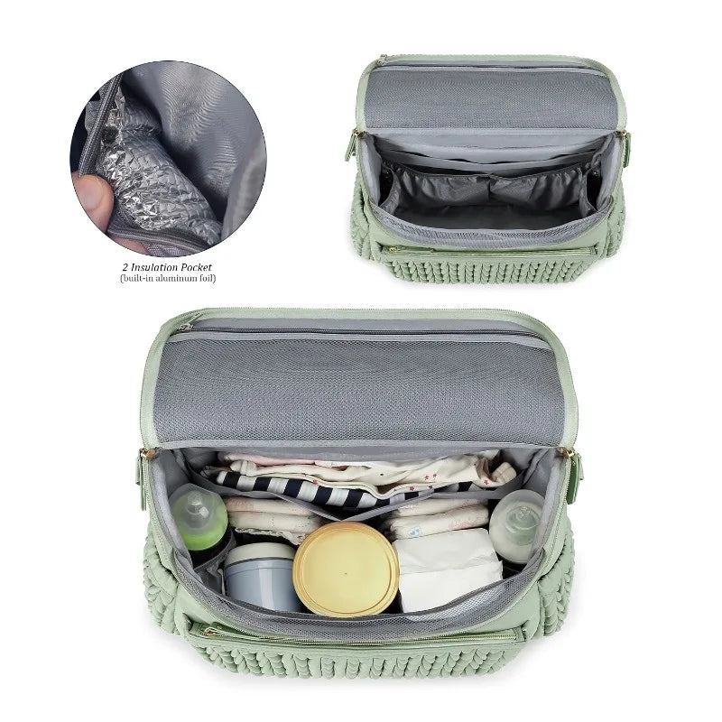 Stylish Baby Bag Backpack with Insulated interior lining Teeny Pandas