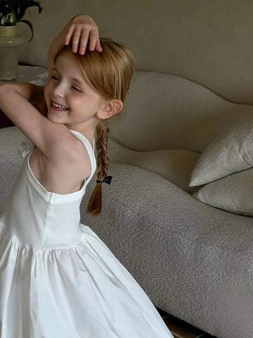 Elastic Spaghetti Strap Dress – Spanish Style Camellia Flower Sundress