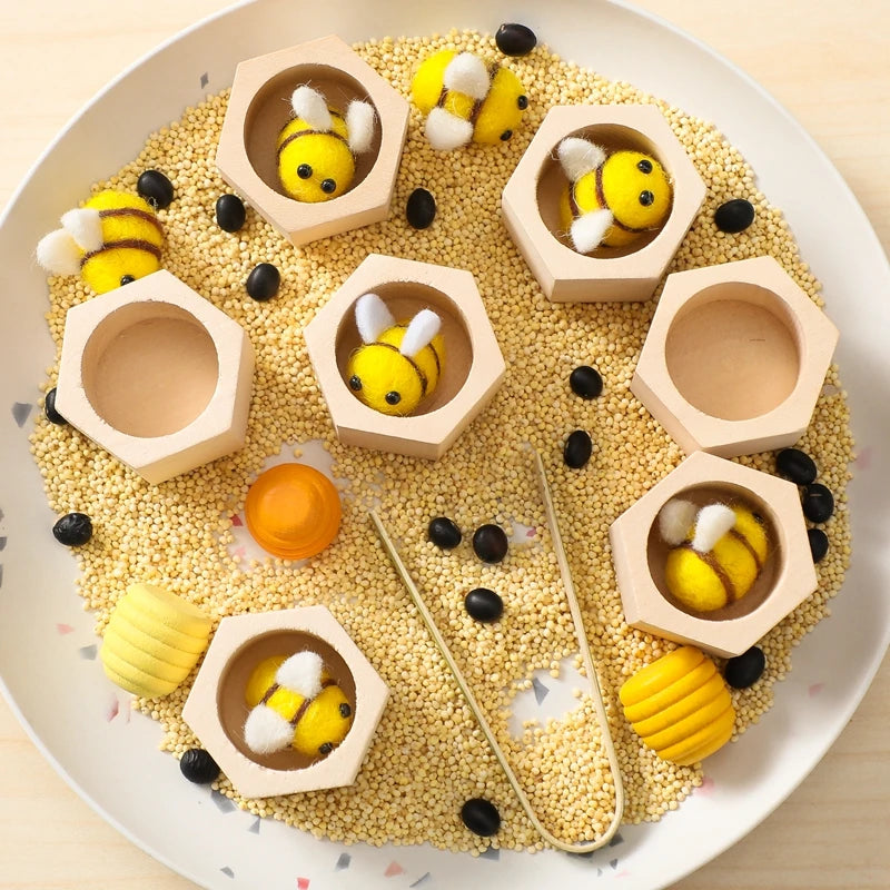 Montessori Bee Sensory Toy - Engage & Develop Little Minds Teeny Pandas