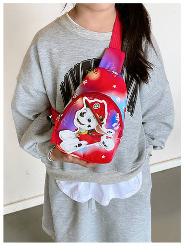 Kids Cartoon Dog Chest Bag – Mini Outdoor Shoulder Bag for Boys