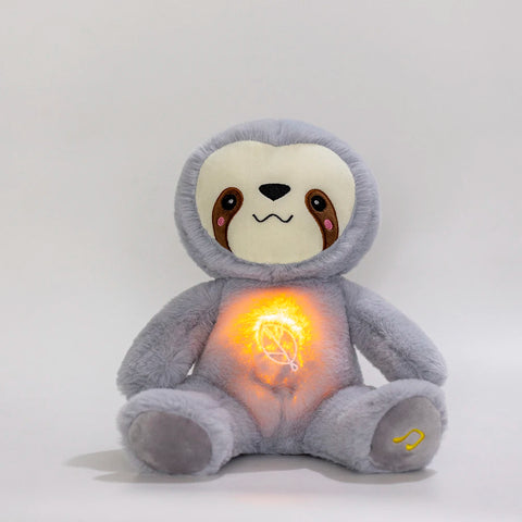 Cute Breathing Sloth Plushie – Baby Soothing Sloth Doll with Sound & Light