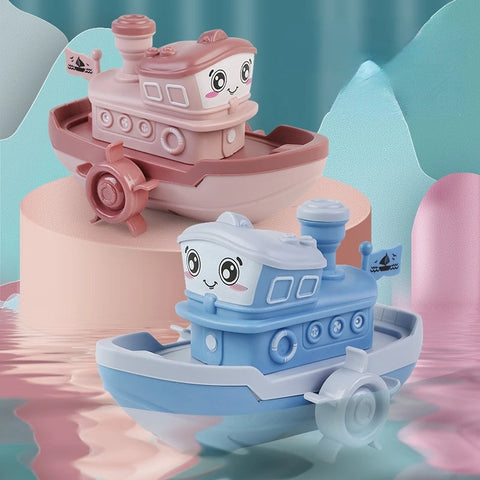 Cartoon Ship Bath Toy – Wind-Up Floating Toy