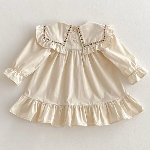 Girls Ruffle Long Sleeve Party Dress - Autumn Spring Princess Dress