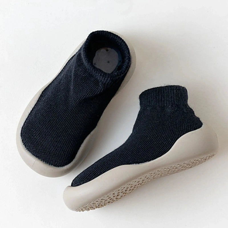 Black Low Sock Shoes - Non-Slip Baby Sock Shoes Teeny Pandas