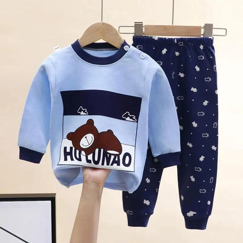 Cute Bear Kids Clothing Set – 2-Piece Toddler Pajamas Set