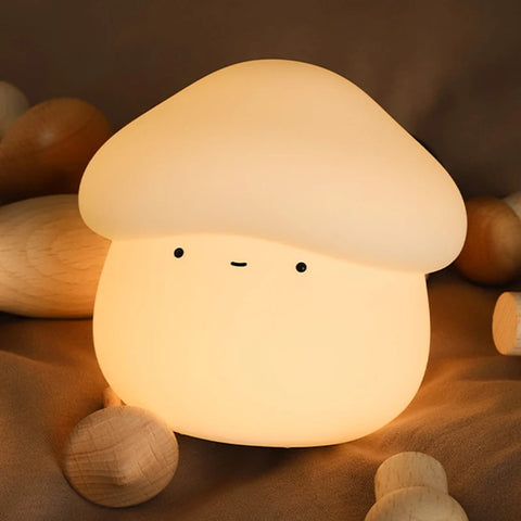 Mushroom Night Lamp - USB Charging, Dimmable, Timer Function