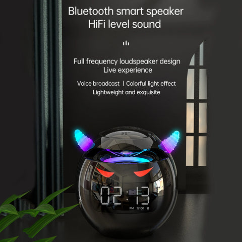 Monster Alarm Clock Bluetooth Speaker - With LED Digital Display