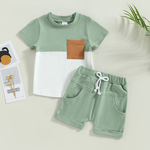 Summer Baby Clothes – Boys T-shirt and Shorts Set – 2Pcs Toddler Casual Sports Tracksuit