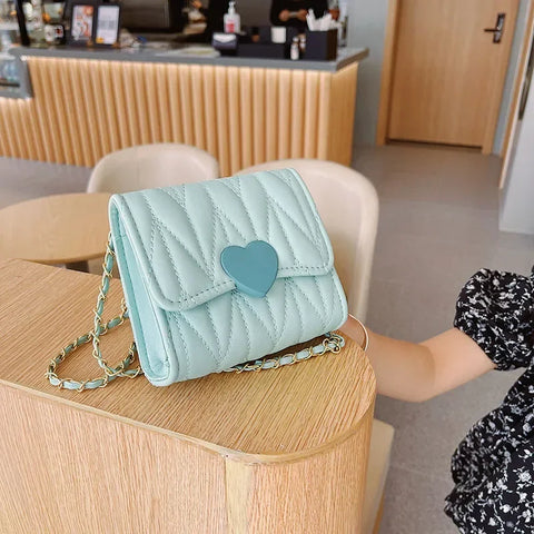 Small Fashion Heart Shoulder Bags for Baby Girls