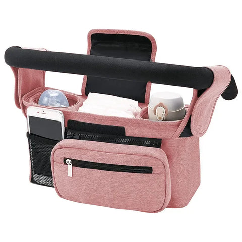 Universal Stroller Caddy Organizer - Compact Baby Storage Solution! Teeny Pandas
