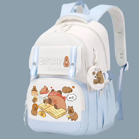 Cute Capybara Backpack – Aesthetic Canvas Laptop Backpack