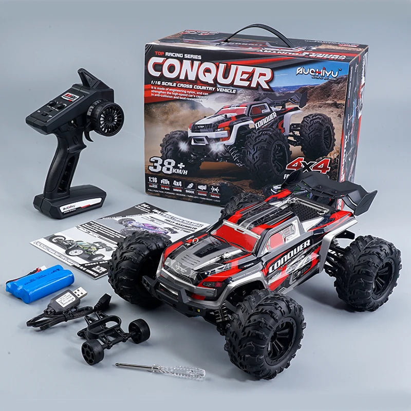 High-Speed Brushless Motor All Terrain RC Car 1/16 - Higher Efficiency for Longer Adventure! Teeny Pandas