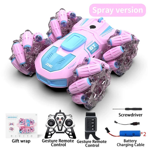 Double-Sided Drift RC Stunt Car - Watch Gesture Sensor & LED Rotation!