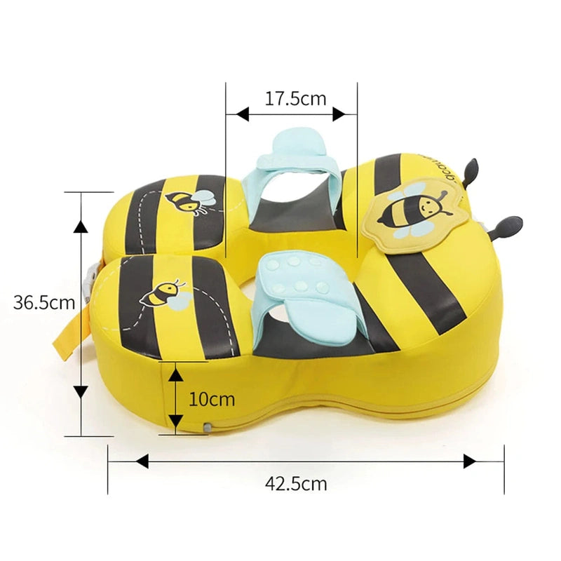 Bee Themed Pool Floater for Toddlers- Safe, Fun Water Play Teeny Pandas