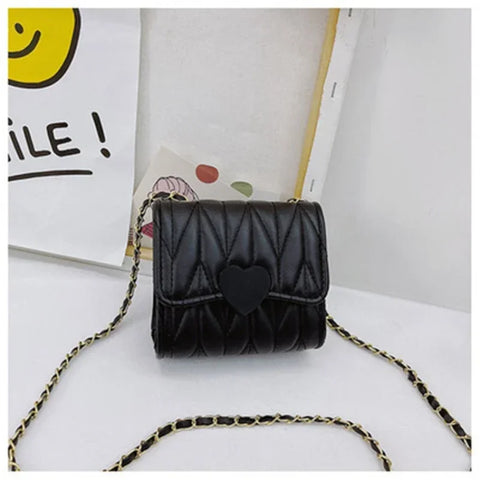 Small Fashion Heart Shoulder Bags for Baby Girls