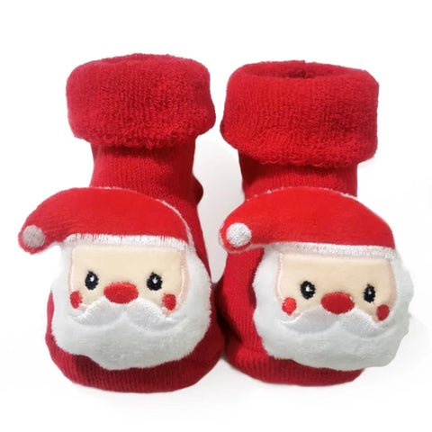Baby Christmas Socks for Newborns – Cute Non-Slip Winter Cotton Socks for Infants