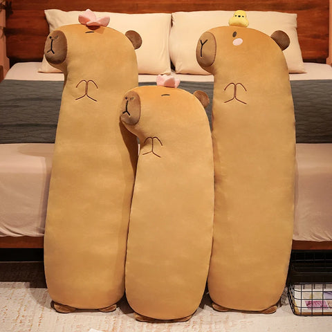 Fluffy Sleeping Pillow Capybara Plush Doll - Kawaii Long Capybara Stuffed Toy