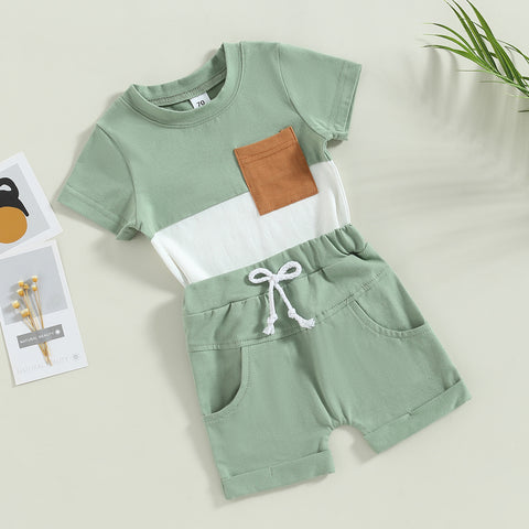 Summer Baby Clothes – Boys T-shirt and Shorts Set – 2Pcs Toddler Casual Sports Tracksuit