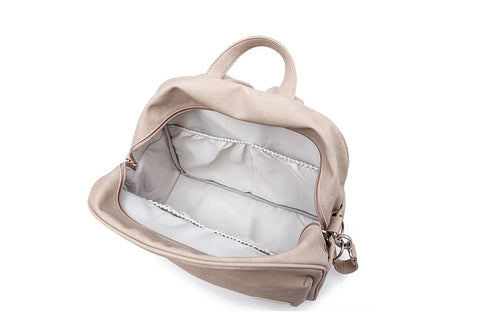 Solid Fashion Nappy Backpack – Waterproof Multi-Function Nappy Changing Bag