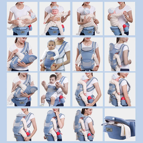 3 Carry Models Ergonomic Baby Carrier Backpack with Large Storage