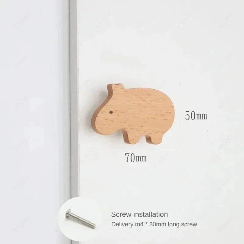 Wooden Shape Cabinet Knobs for Kids - Safe and Durable! Teeny Pandas