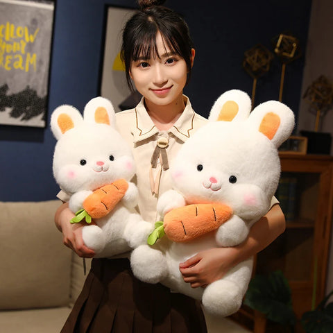 Kawaii Carrot Rabbit Plush Toys – Adorable Bunny Dolls Stuffed Pillows