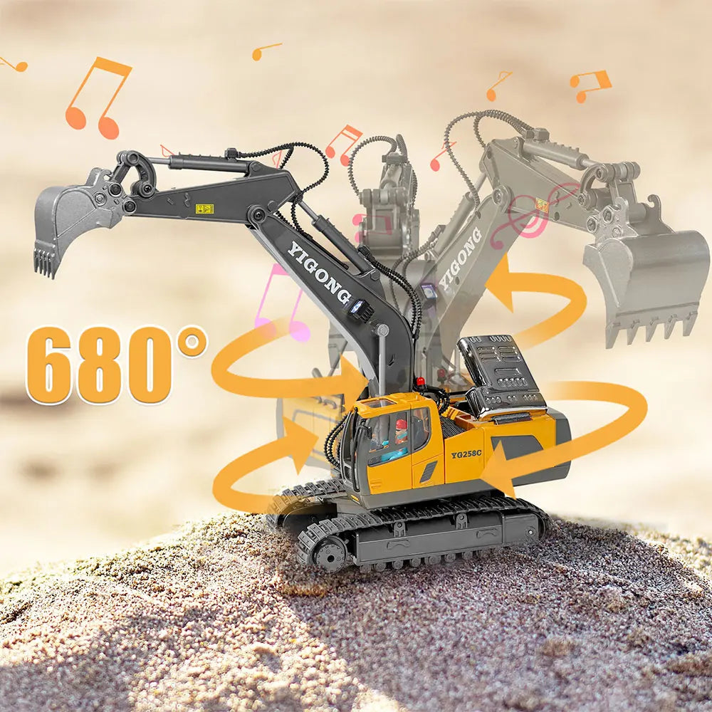Remote-Controlled Construction Machinery Toys 1/24 - The Ultimate Construction Adventure! Teeny Pandas