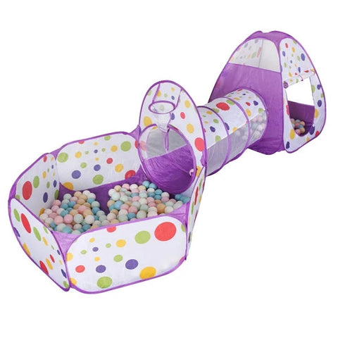 3 in 1 Baby Tent Playpen– Portable Kids Ball Pit, Crawling Tunnel, and Playground House