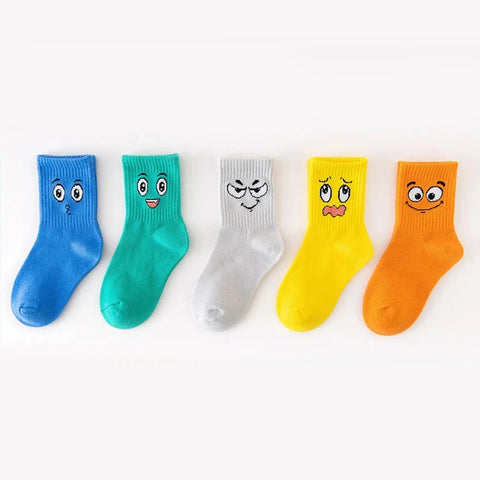 Kids' Emoticon Funny Face Pattern Socks