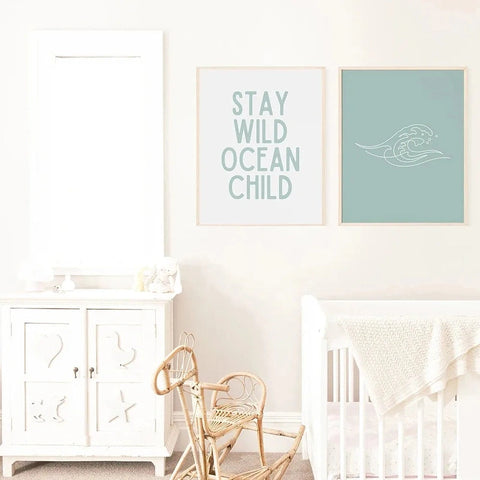 Boho Surf Canvas Prints - For Playful Spaces Teeny Pandas