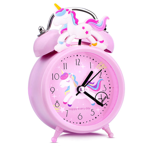 Pink Unicorn Children's Cartoon Alarm Clock - Cute Decoration for Kids Room