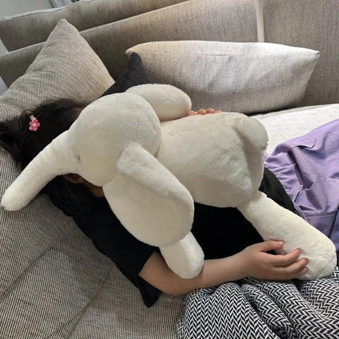 Super Soft Grey Elephant Plush Toy – Flappy Ears Hugging Pillow