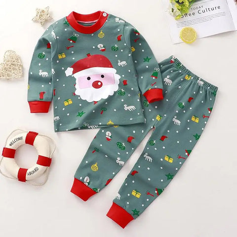 Christmas Printed Pajama Set – 2-Piece Kids Pajama Set