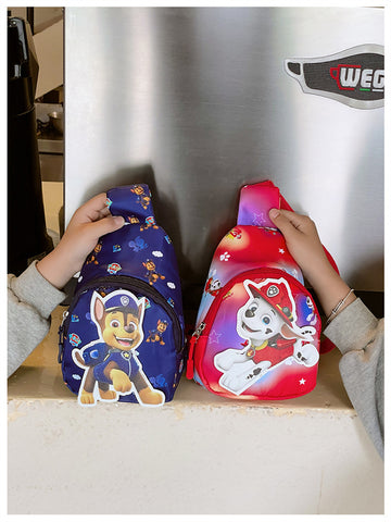 Kids Cartoon Dog Chest Bag – Mini Outdoor Shoulder Bag for Boys