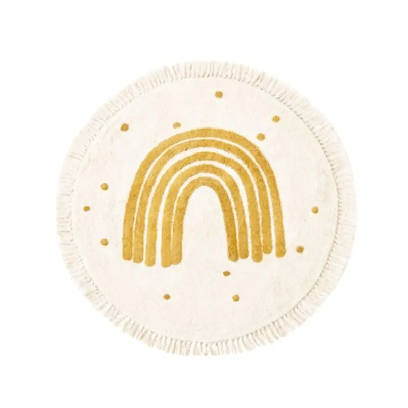 Round Tassel Kids Rug – Soft, Cozy & Stylish for Playful Spaces Teeny Pandas