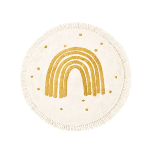 Round Tassel Kids Rug – Soft, Cozy & Stylish for Playful Spaces Teeny Pandas