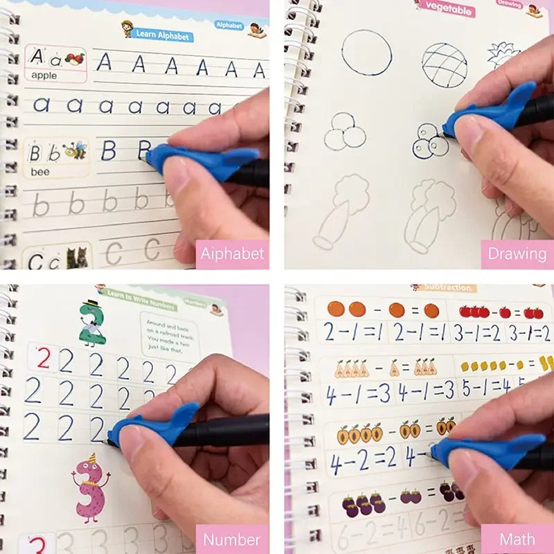 Reusable Montessori Handwriting Kit – Perfect for Kids Learning to Write Teeny Pandas