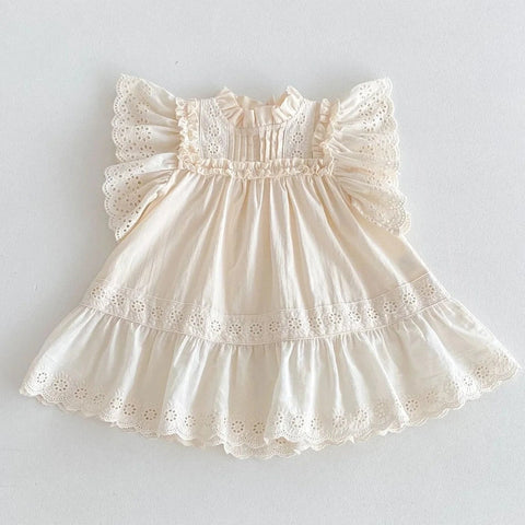 Baby Girl Christening Dress – White Baptism Lace Dress for Newborn & Toddlers