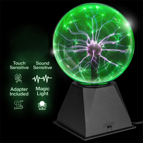 8 Inch Sound Control Magic Plasma Ball Lamp-  LED Night Light