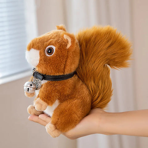 Adorable Furry Hair Big Tail Squirrel and Raccoon Plush Toy – Realistic Soft Stuffed Animal Doll