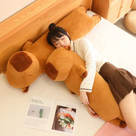 Capybara Stuffed Plush Toy - Soft Long Sleeping Pillow